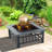 Harter Square Steel Wood Burning Smokeless Fire Pit