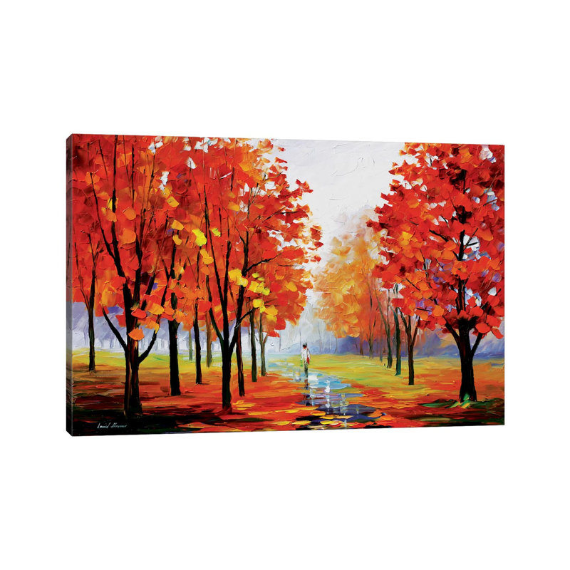 Pink Fog by Leonid Afremov - Painting on Canvas, 30.48 cm H x 45.72 cm W, Wrapped Canvas