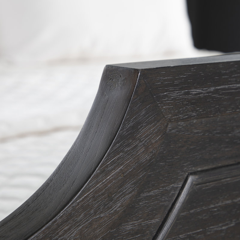 Alexandra Bed - Dark, King, Cerused Forest Black/Stained Gold