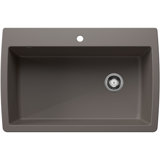 Diamond SILGRANIT 33.5" L x 22" W Super Single Drop-in/Undermount Kitchen Sink