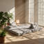 Canapé-lit convertible en chenille l 86,6 po x P 53,9 po x H 35,4 po Qianhui