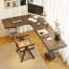 Brun clair + bureaux rectangulaires en bois massif transparent + acrylique-108222366-108222368