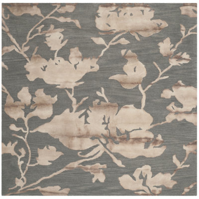 Tapis floral en laine touffeté à la main Coleman