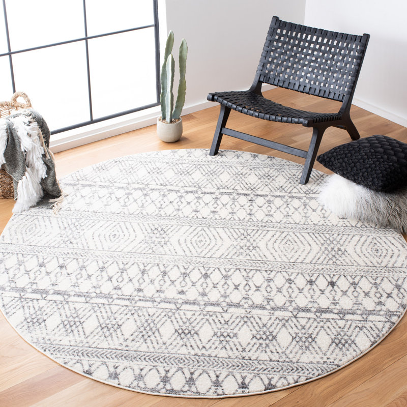 Jetcho Performance Southwestern Rug, Round 6'7"