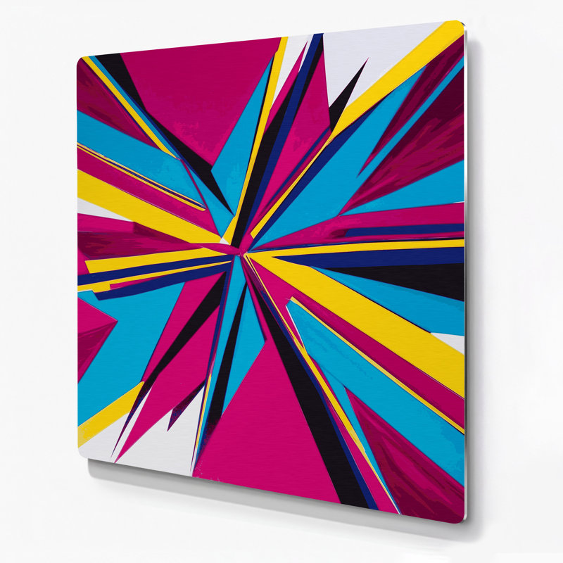 Art mural rigide en métal 60 "Hard Edge", H 8 po x l 8 po