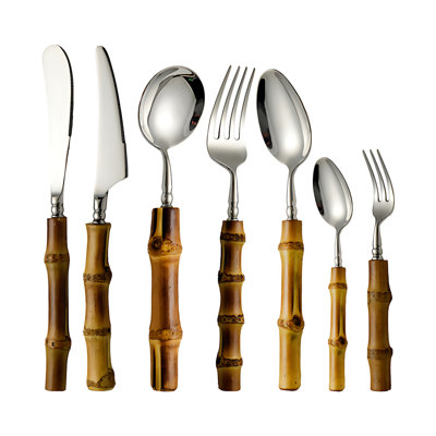 Ensemble 21 pièces de couverts en acier inoxydable 304 - 21 pièces