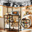 Support pour micro-ondes, prise de courant, rangement, étagère de boulangerie, pots, café, crochets en forme de S, étagère de cuisine, panier, fouillis, épices à pieds réglables Airy, organisation soignée, fruits