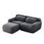 Canapé 2 places en tissu moelleux moelleux avec 1 repose-pieds-1481068045