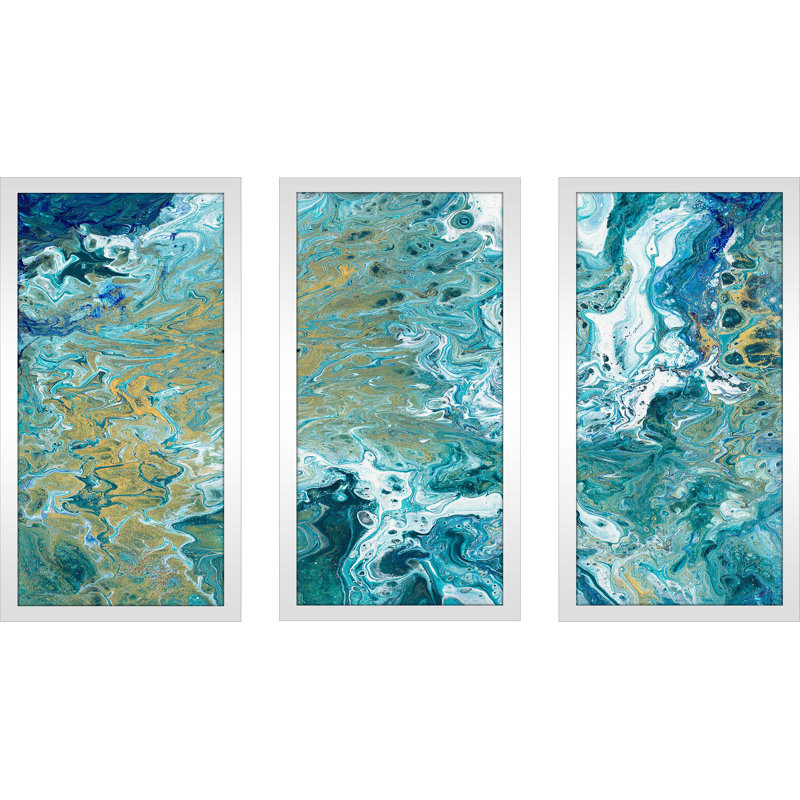 " Earth Essence I " by Tiffany Hakimipour 3 - Pieces, 40.5" W x 25.5" H x 1" D