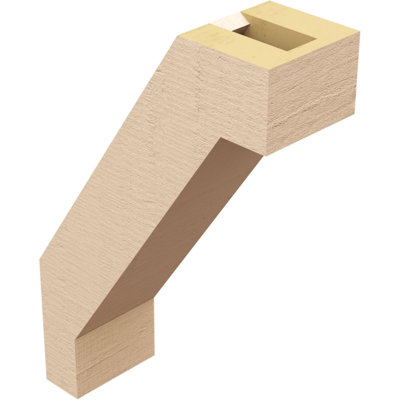 Timberthane Rough Cedar Faux Wood Burlington Knee Brace, 3"W x 8"D x 12"H, Primed Tan