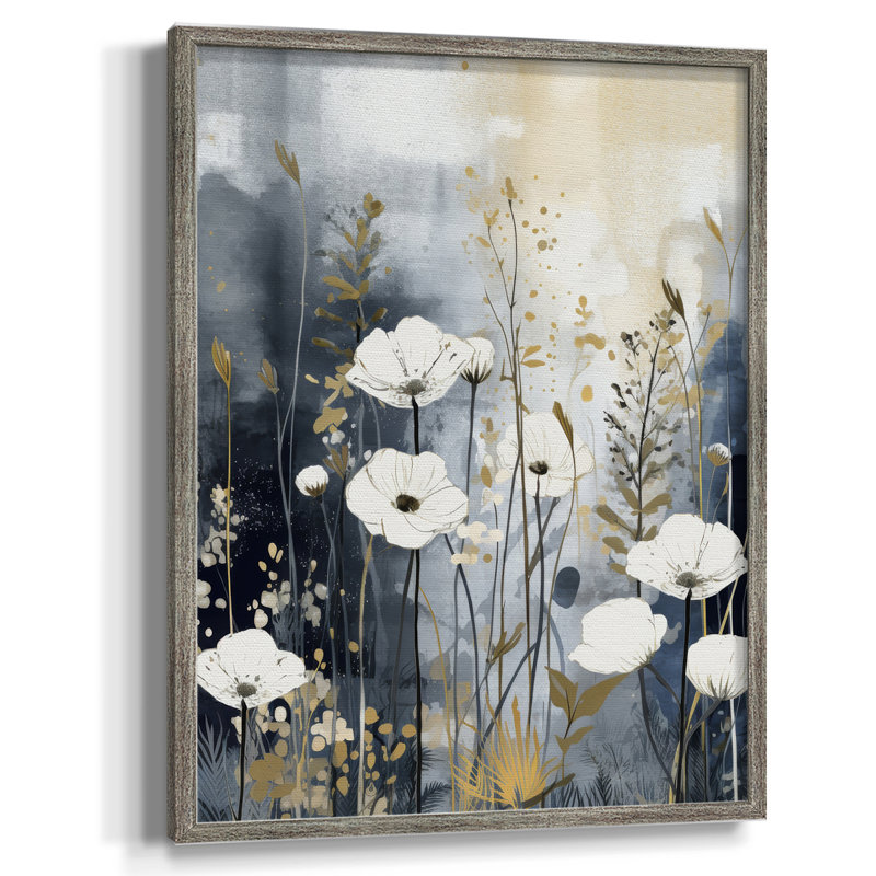 Reproduction encadrée FLORAL Series CECLxxxi - bois massif, H 11 po x l 9 po