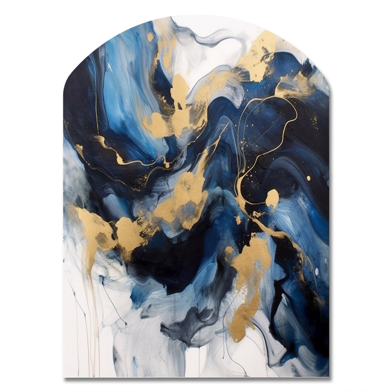Odis - Fractales asymétriques, décoration murale sculpture en métal arquée, H 34 po x l 25 po