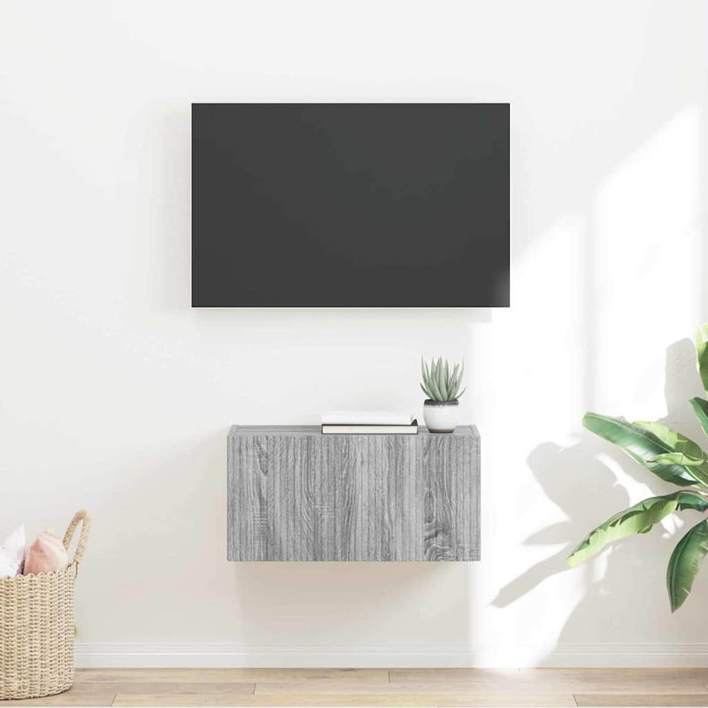 TV Stand, 29.5cm H x 60cm L x 31cm W, Grey Sonoma