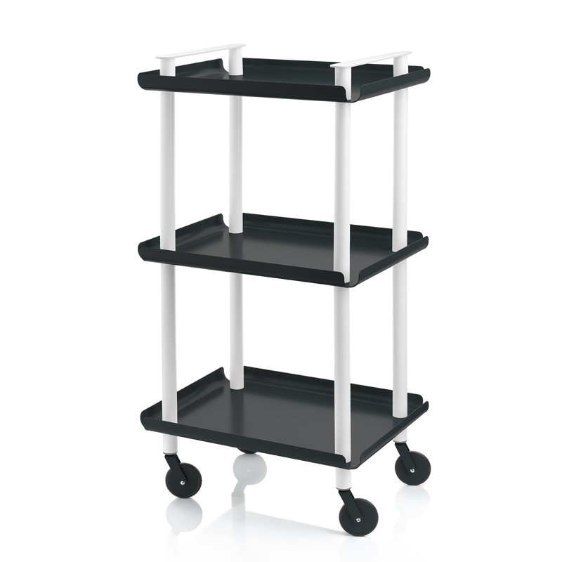 Zeigler Serving Cart, Black, White