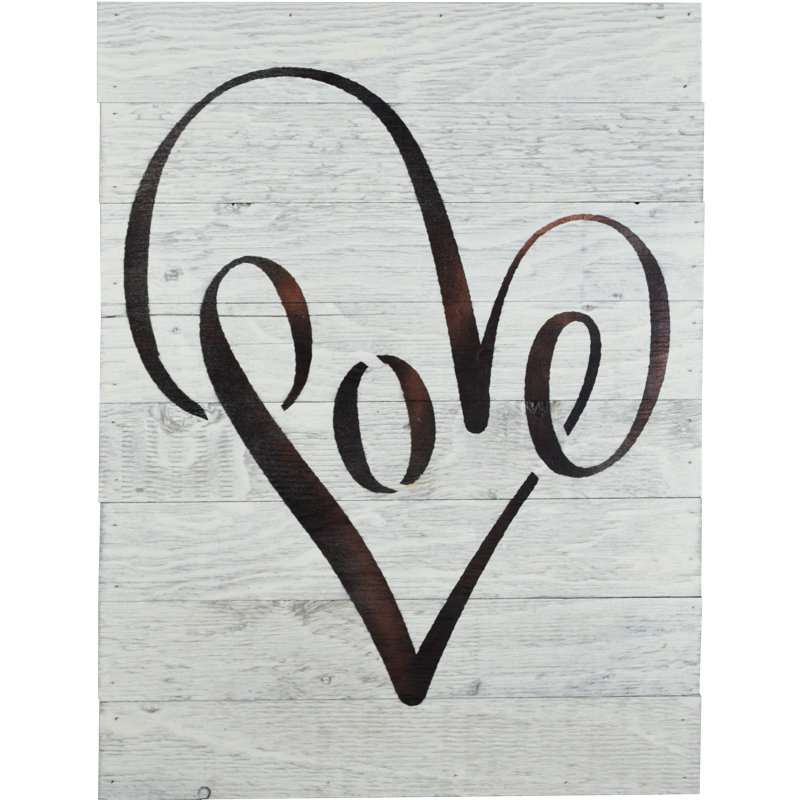 Décoration murale en bois love