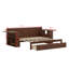 Lit de jour avec bureau amovible, tiroirs de rangement et table d'appoint hydraulique-1456594619
