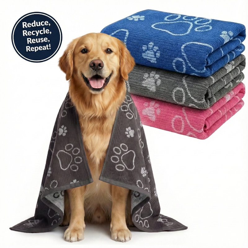 Drytek High Performance Pet Towel (1 pack)- 30" X 54"-Pink, Black
