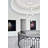 15-Light Chrome Chandelier With White Glass Pendants-355020297