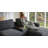 Modern L-Shaped Sleeper Sectional with Storage Ottoman | Chenille Fabric Sofa Bed with USB Charging for Small Spaces-114217396