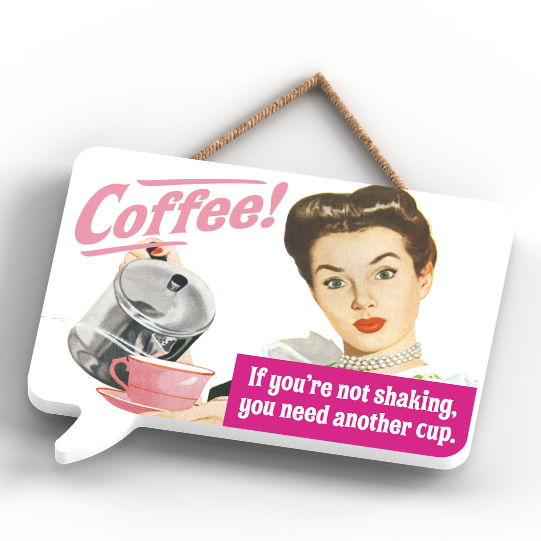 Pinup Coffee Another Cup - No Frame Print on MDF