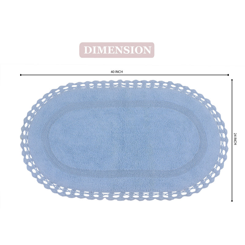 Tapis de bain doux, bleu, l 24 po x L 40 po