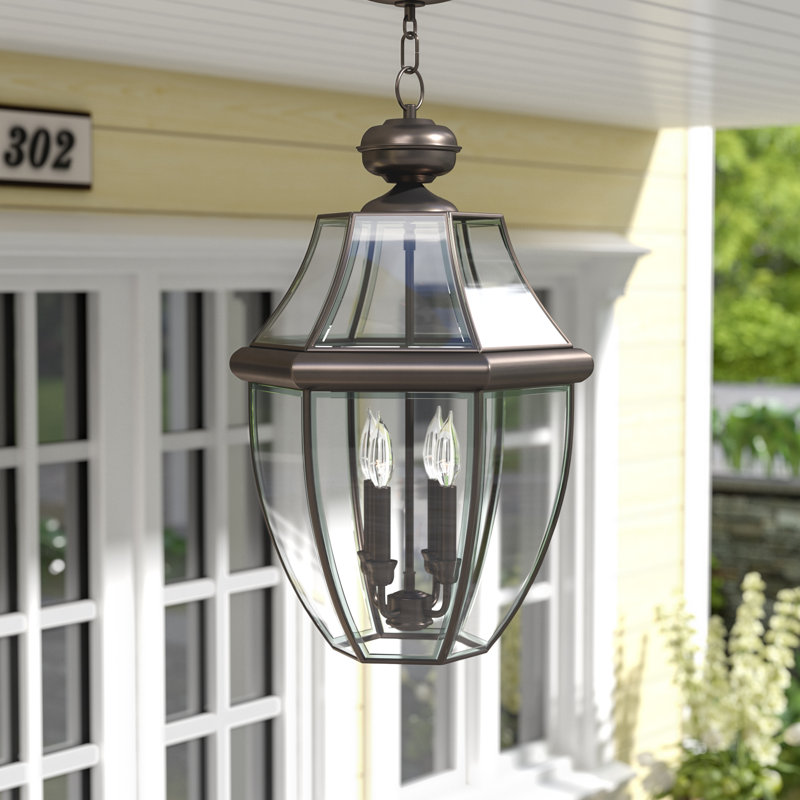 Lanterne suspendue d'extérieur à 25 lumières H 25,5 po Alexavier, Bronze