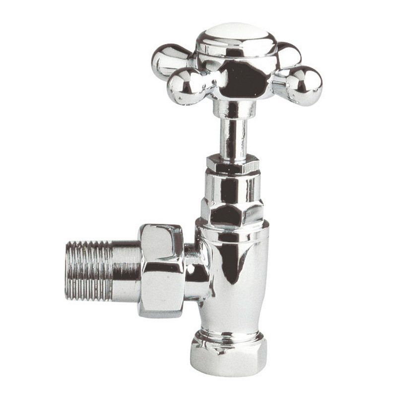 Solid Brass Angled Crosshead Radiator Valve