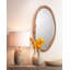 Miroir ovale en bois naturel