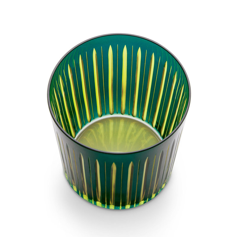 Prism Double Old Fashioned Glasses, Green, 13 oz.