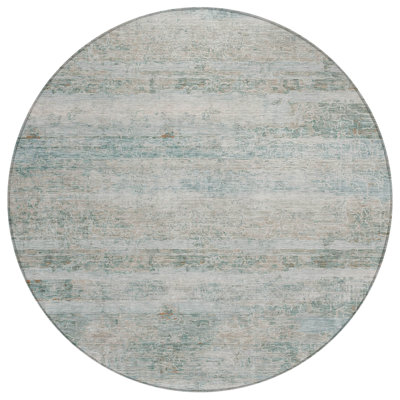 Machine Washable Indoor/Outdoor Colman ACN2154 Striped Rug