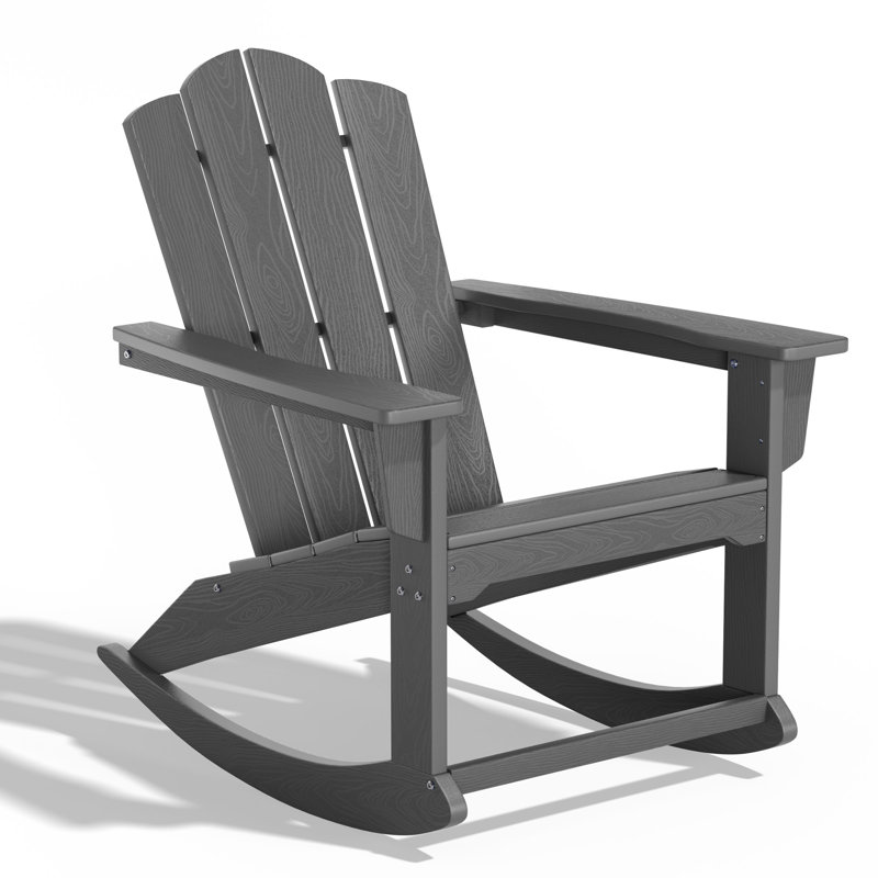 Chaises berçantes en PEHD Adirondack, Gris
