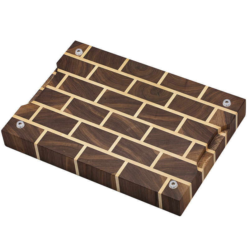 Walnut/Maple Wood Cutting Board, 10" W x 15" L