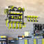 Support utilitaire mural en métal pour 8 trous