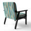 Fauteuil d'appoint rembourré à rayures Serene Green