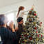 Sapin de Noël floqué et illuminé-75830545