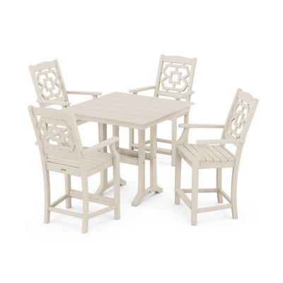 Ensemble repas pour 4 personnes avec table carrée Chinoiserie