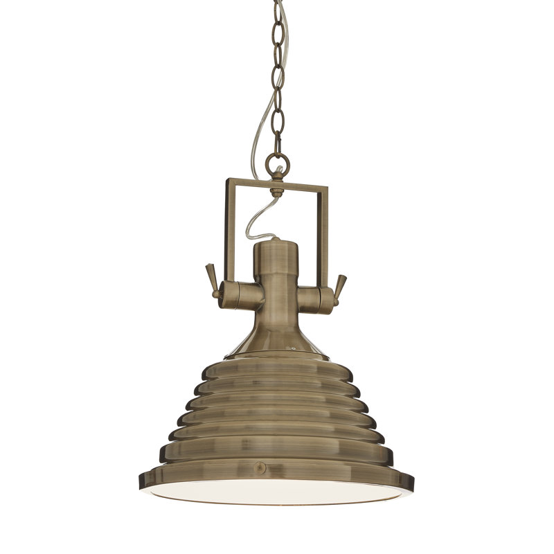 Addison 1 - Light Cone Pendant, Antique Brass