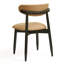 Chaises de cuisine/salle à manger Arriah 27 po modernes, rembourrées, à oreilles, en bois massif, couleur kaki (ensemble de 2)-1554542031-1560085875