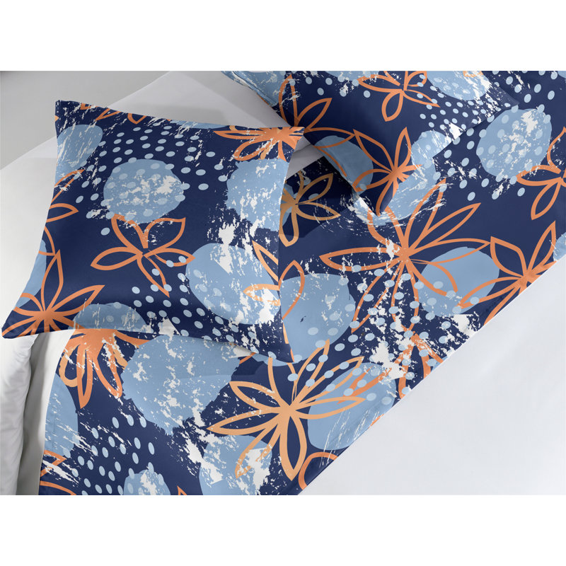 Ensemble de chemin de lit Ambesonne Floral Design Grungy Modern