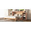 Lit escamotable double avec tiroirs et tablettes de rangement spacieux, idéal pour les chambres d'amis ou les chambres compactes-237900982