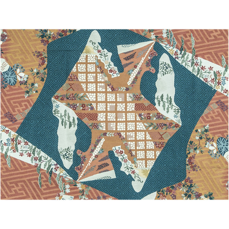 Aubusson Renaissance Wool Abstract Area Rug