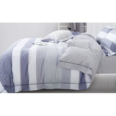 Cotton Twill Striped Duvet Cover