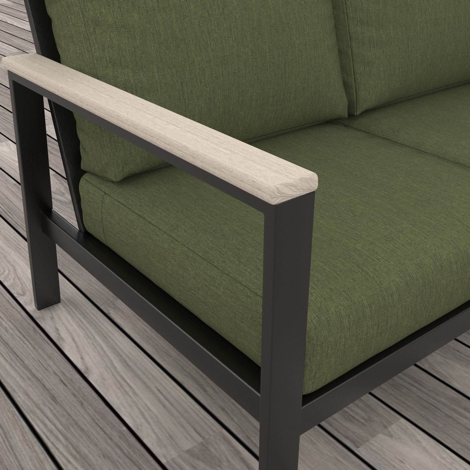 Townsend 80" Sunbrella® Patio Sofa, Sunbrella® Canvas Fern, Yes, Seashell