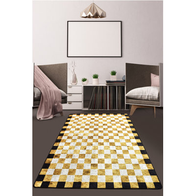 Premium Area Rug (5.2 x 7.5 ft), 100% Polyester, 0.2 in Pile Height | Antibacterial, Non-Slip Underside, Machine Washable | Elegant Design for Living Room & Bedroom Decor, Soft and Durable