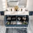 Mendiola 48 In.  Wall Mount Double Sink Bath Vanity With Solid Surface Top And Integrated Sinks-764540058