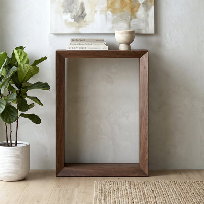 Osmond 22" Wide Rectangular Console Table in Satin Walnut