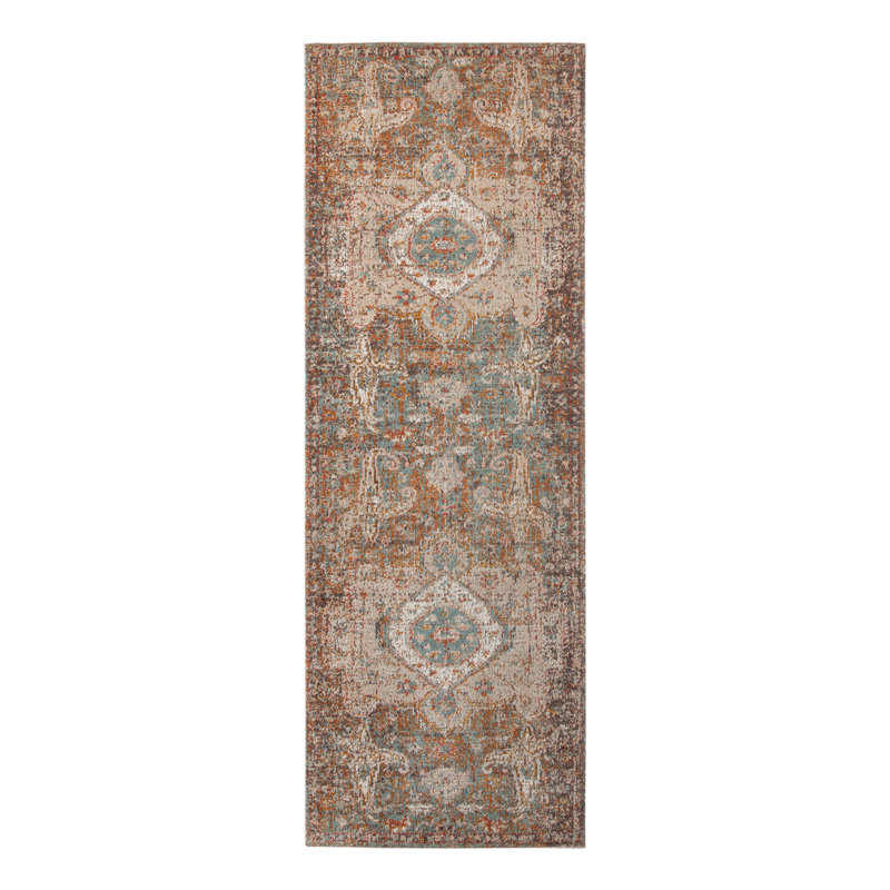  Tapis de style rétro Kinsley, Tapis de couloir 2 pi 7 po x 7 pi 6 po
