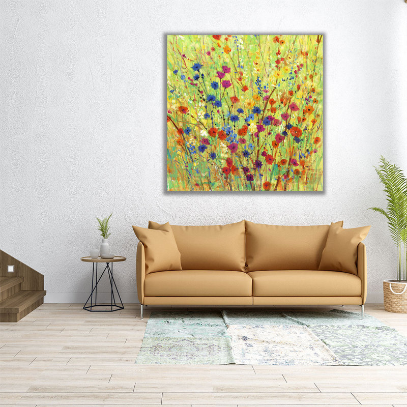 «Wildflower Patch I», reproduction d'art sur toile, H 12 po x l 12 po