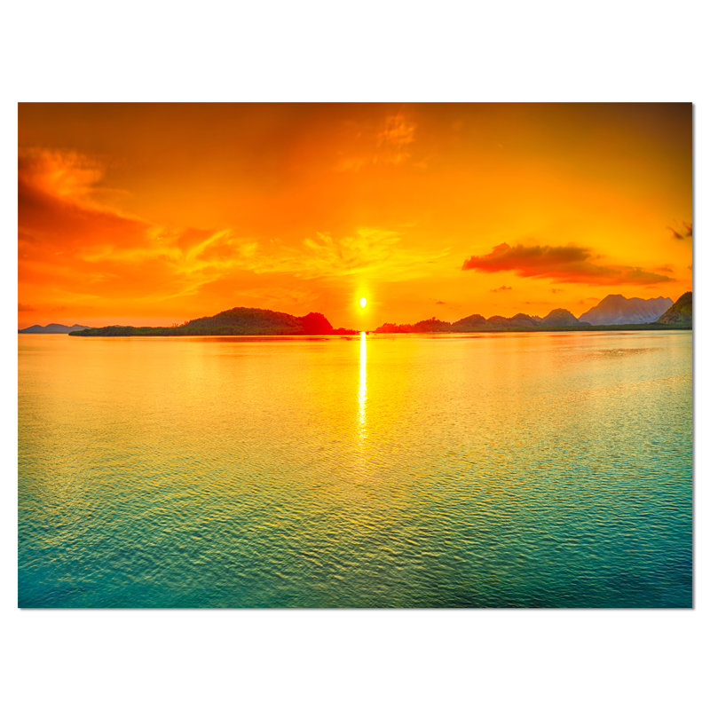 Paysage paysage coucher de soleil, reproduction de photo sur toile - coucher de soleil, H 8 po x l 12 po