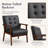 26“ Wide Wooden Arm Accent Chair-834688735